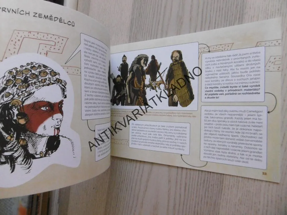 DEN V ŽIVOTĚ NEOLITICKÉ ŽENY, VZDĚLÁVACÍ KOMIKS, VERONIKA MIKEŠOVÁ PUHAČOVÁ, MICHAL PUHAČ