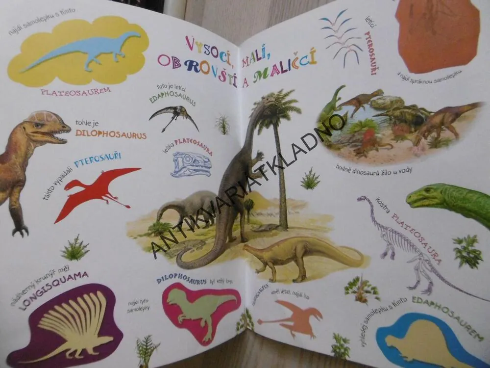 DINOSAUŘI SE SAMOLEPKAMI, VČETNĚ SAMOLEPEK, **an