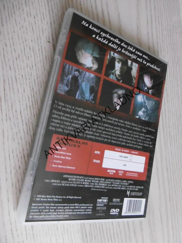 ZÁHADA BLAIR WITCH, DVD FILM