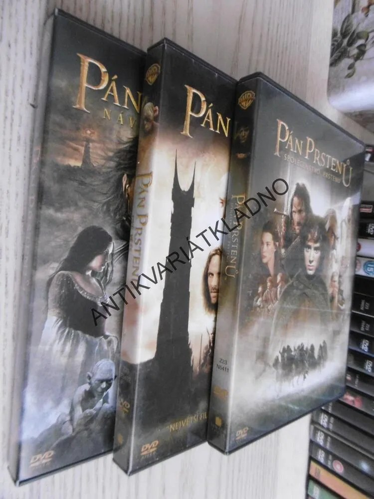 PÁN PRSTENŮ, 3 X DVD FILM 