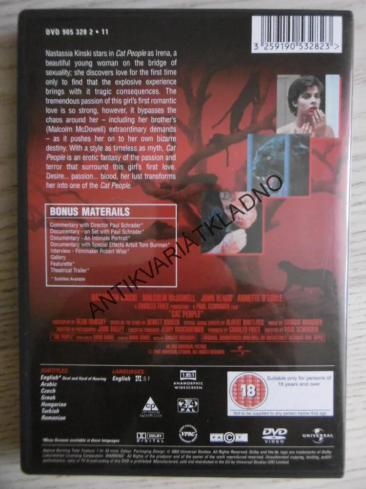 CAT PEOPLE, DVD FILM 