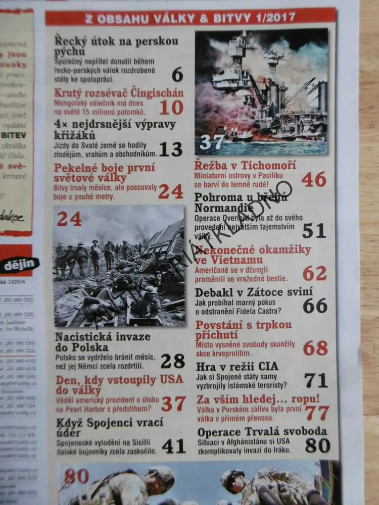 NEJVĚTŠÍ VÁLKY A BITVY DĚJIN, ČASOPIS 1/2017, ARMÁDA, VÁLKA