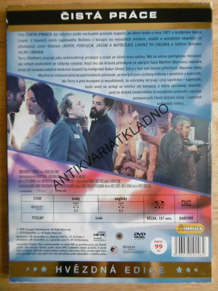 ČISTÁ PRÁCE,JASON STATHAM, DVD FILM