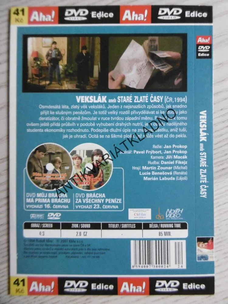 VEKSLÁK ANEB STARÉ ZLATÉ ČASY, DVD FILM ČR