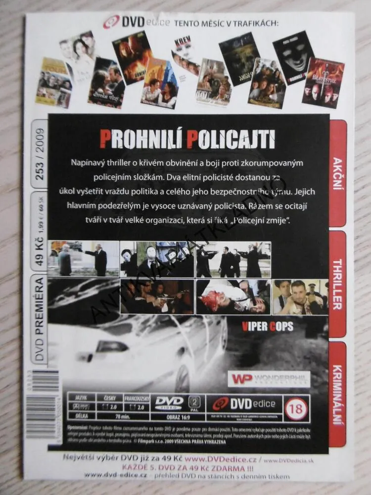 PROHNILÍ POLICAJTI, DVD FILM