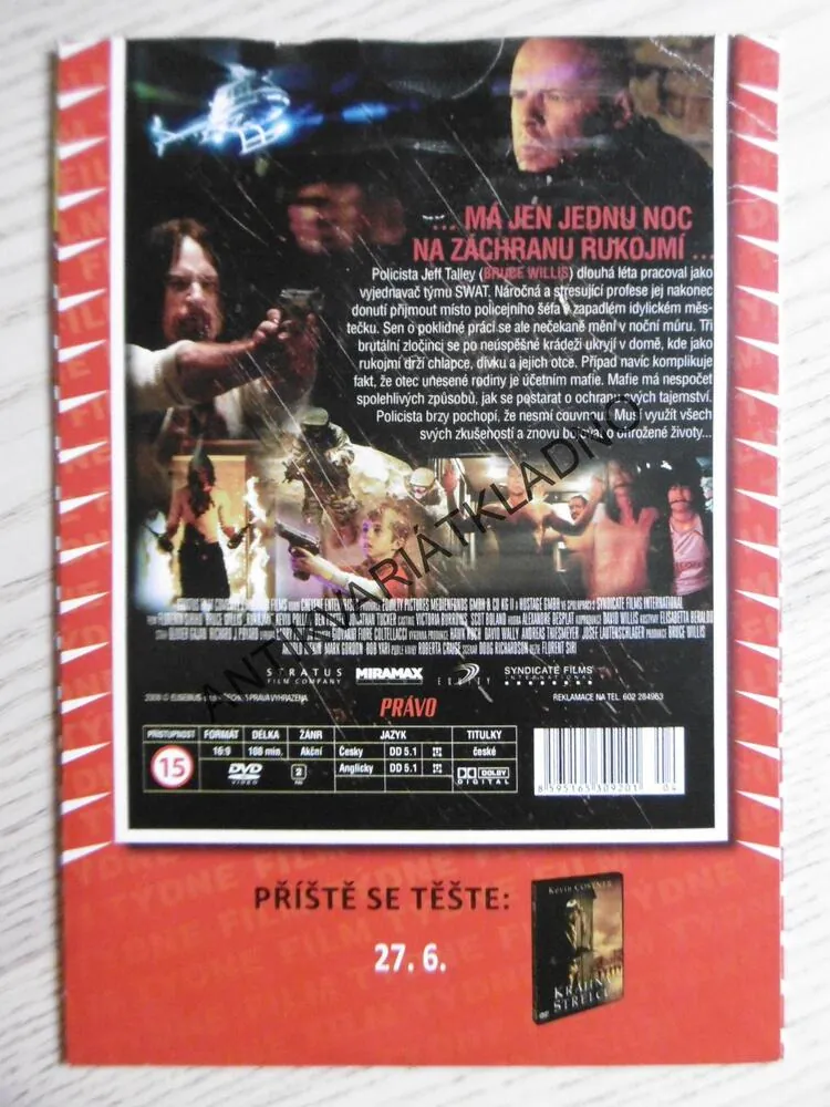 RUKOJMÍ, BRUCE WILLIS, DVD FILM
