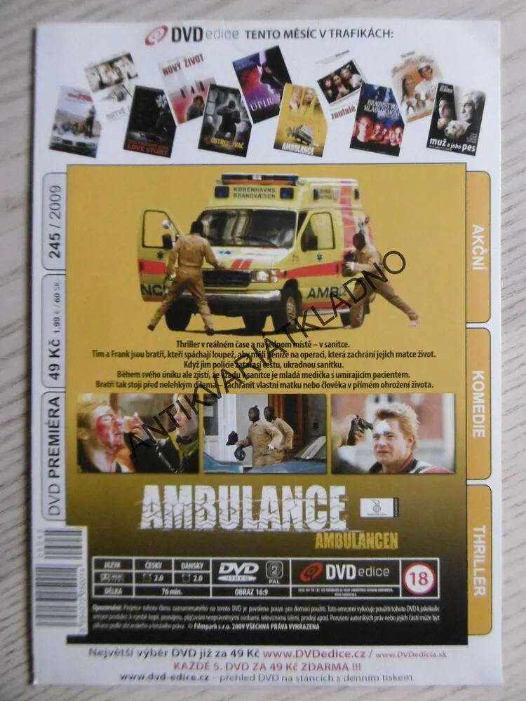 AMBULANCE, DVD FILM