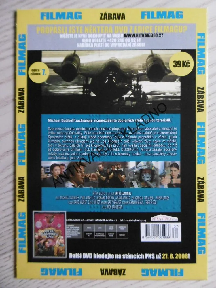 AKČNÍ KOMANDO, MICHAEL DUDIKOFF,, DVD FILM