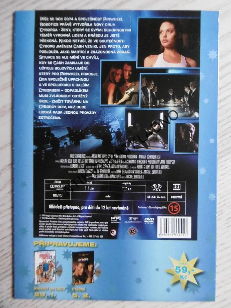 CYBORG 2., ANGELINA JOLIE, DVD FILM