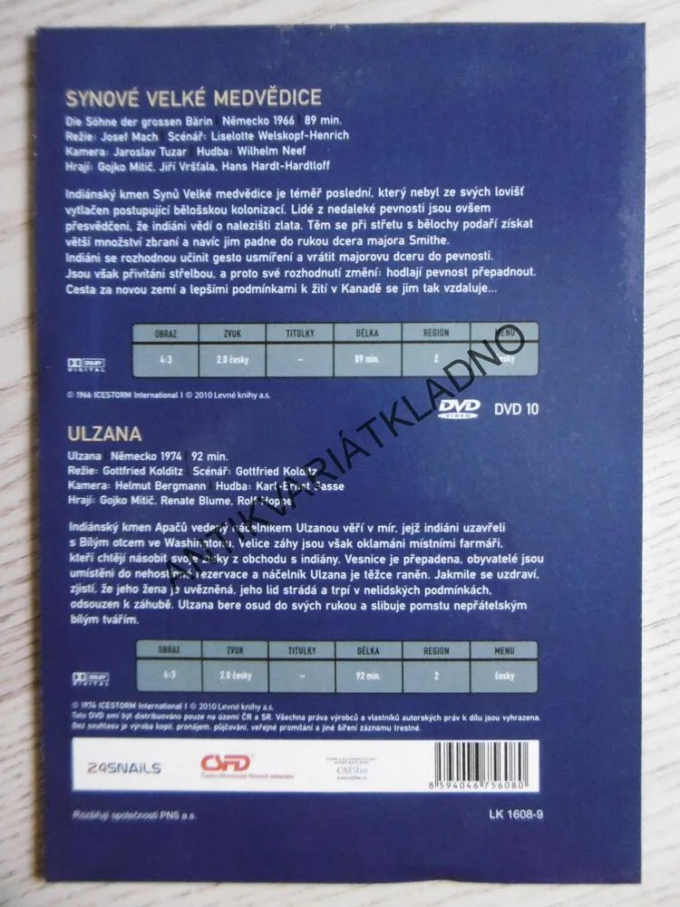SYNOVÉ VELKÉ MEDVĚDICE, ULZANA, 2 X, DVD FILM