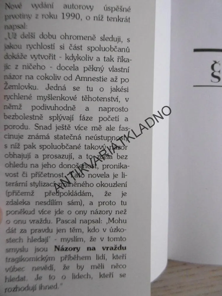 NÁZORY NA VRAŽDU, MICHAL VIEWEGH, **an