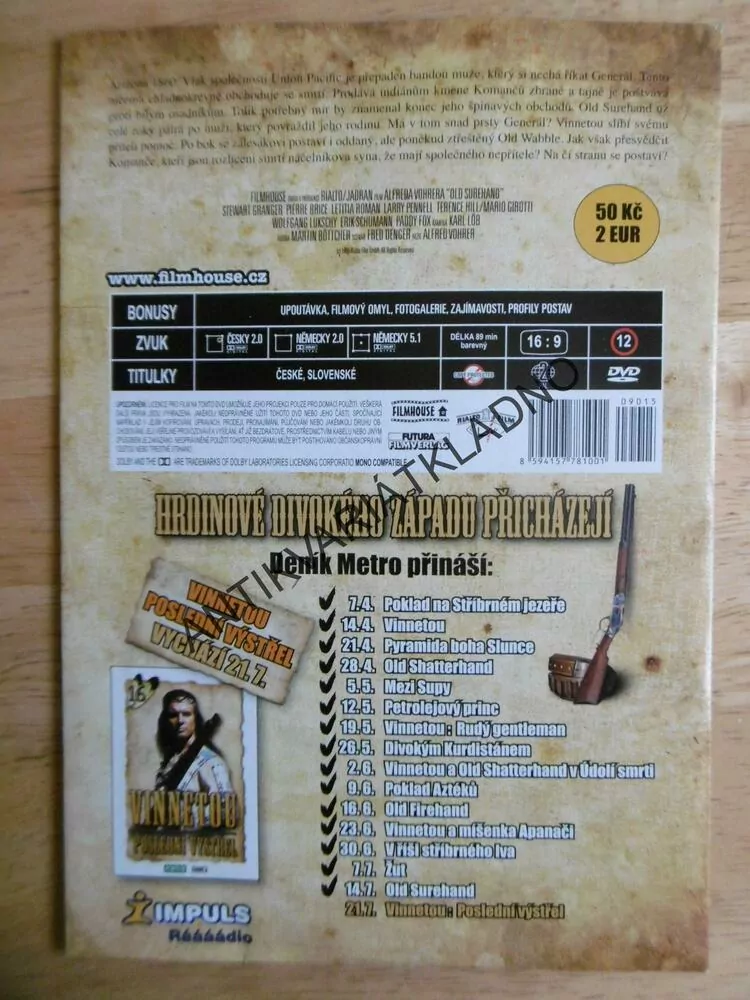 OLD SUREHAND, KAREL MAY, BARKER, DVD FILM Č.15