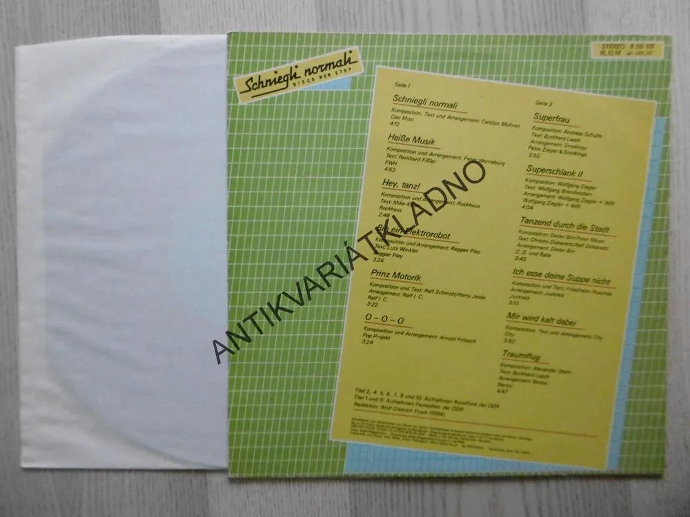 SCHNIEGLI NORMALI, DISCO NON STOP,, LP