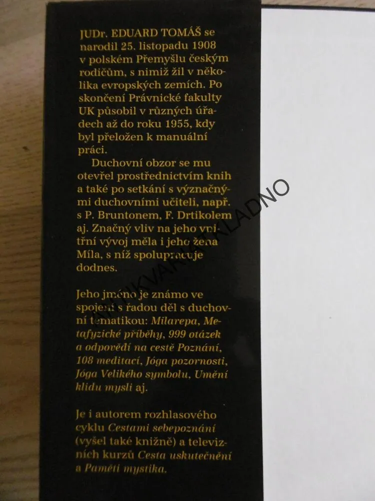 108 MEDITACÍ, EDUARD TOMÁŠ, **an