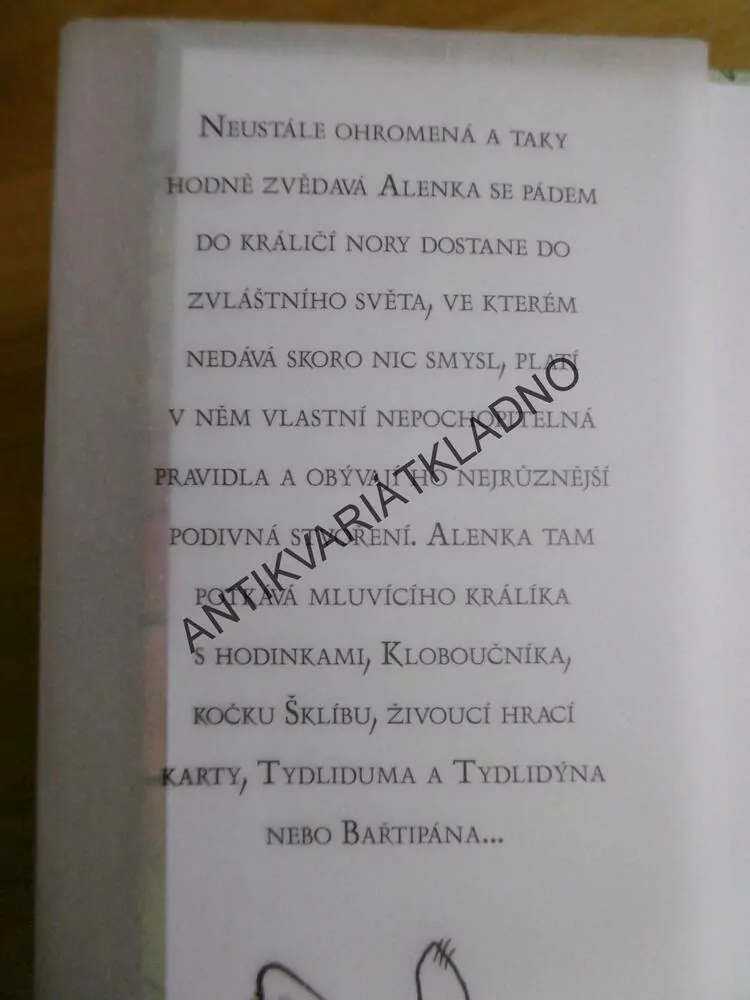 ALENČINA DOBRODRUŽSTVÍ V KRAJI DIVŮ A ZA ZRCADLEM, LEWIS CARROLL
