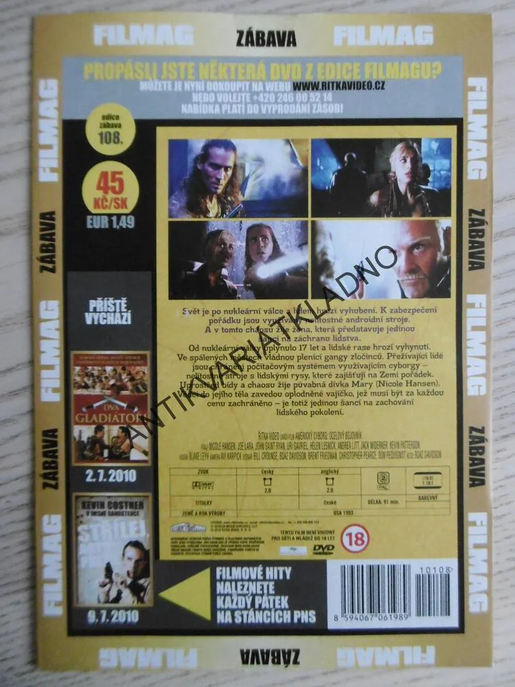 AMERICKÝ CYBORG, OCELOVÝ BOJOVNÍK, DVD FILM