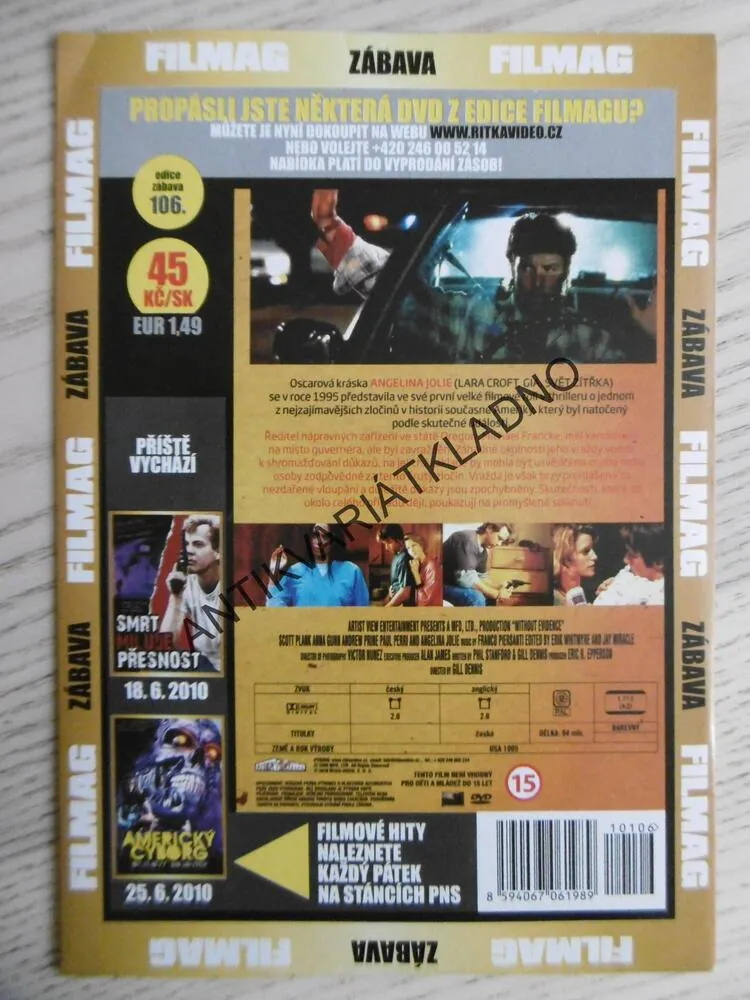 BEZ DŮKAZŮ, DVD FILM