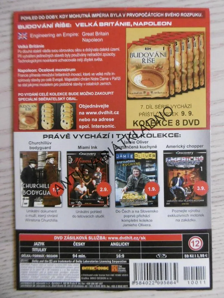 BUDOVÁNÍ ŘÍŠE 6, VELKÁ BRITÁNIE, NAPOLEON, DVD FILM, DOKUMENT