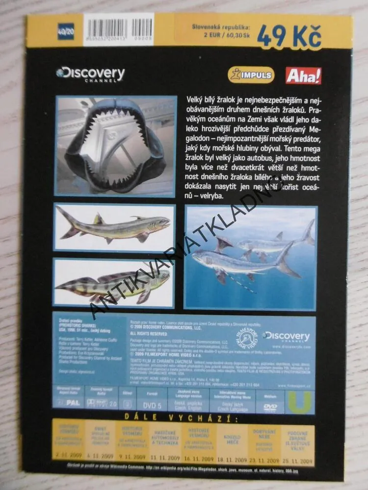 ŽRALOCI PRAVĚKU, DVD FILM DOKUMENT