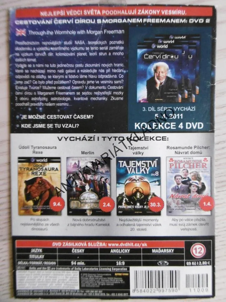 CESTOVÁNÍ ČERVÍ DÍROU S MORGANEM FREEMANEM 2, DVD FILM DOKUMENT