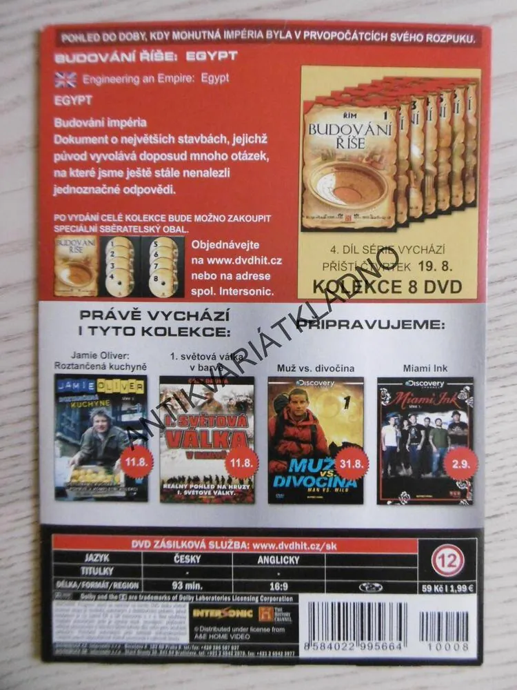 BUDOVÁNÍ ŘÍŠE 3: EGYPT, DVD FILM DOKUMENT