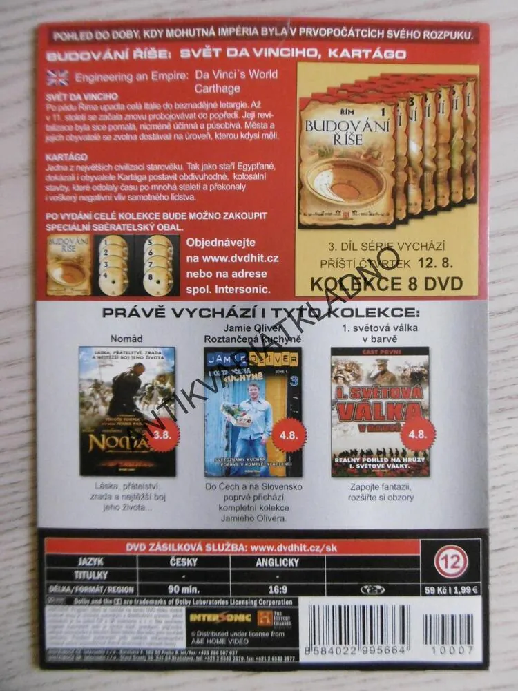 BUDOVÁNÍ ŘÍŠE 2: SVĚT DA VINCIHO, KARTÁGO, DVD FILM DOKUMENT