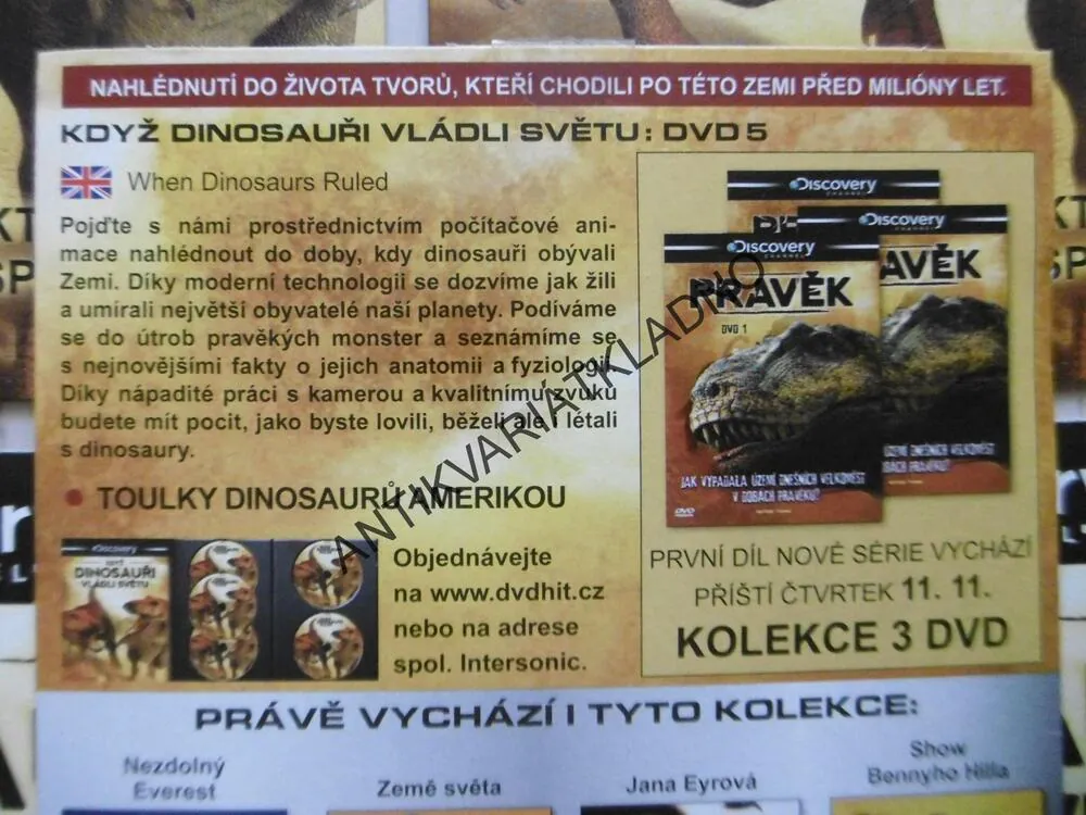 KDYŽ DINOSAUŘI VLÁDLI SVĚTU 1-5, DVD FILM DOKUMENT