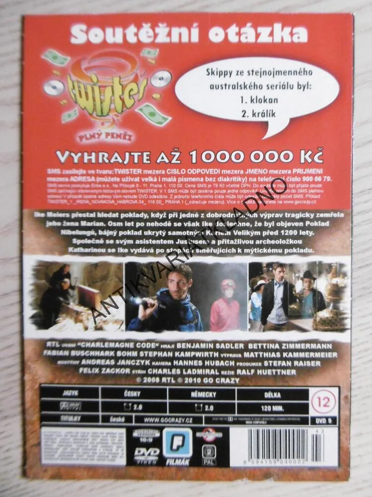 ŠIFRA KARLA VELIKÉHO, DVD FILM