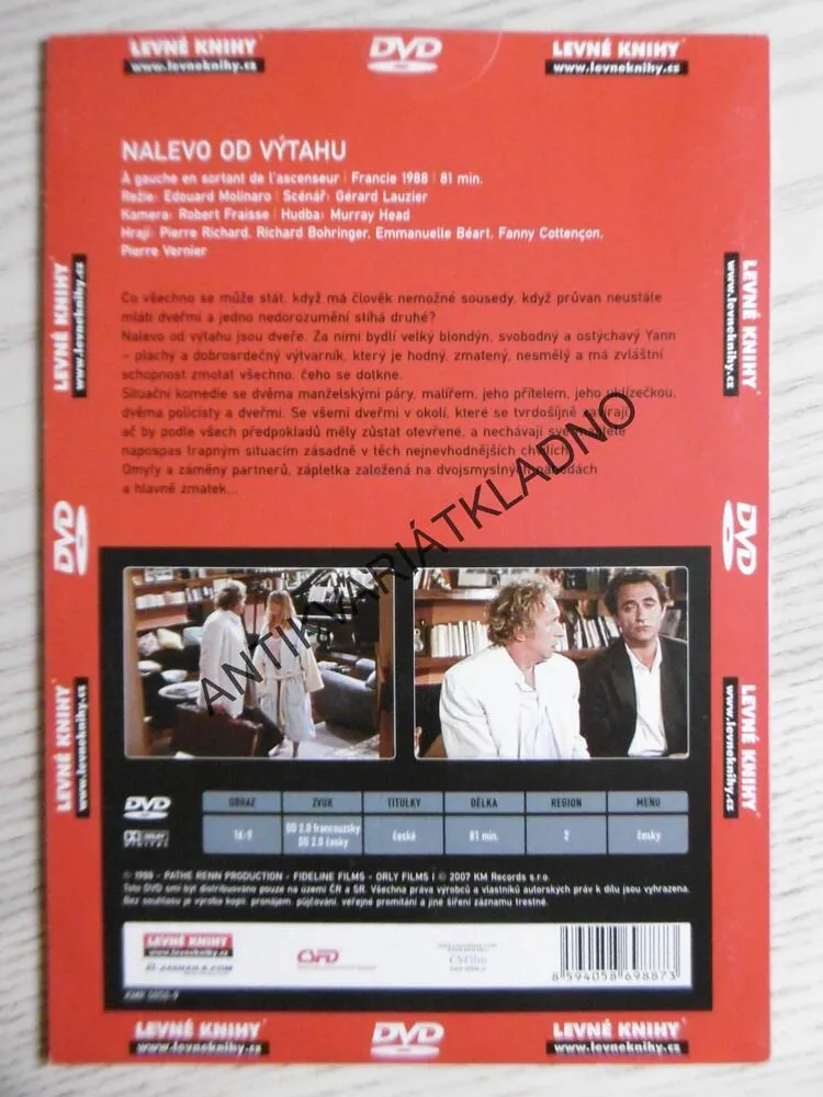 NALEVO OD VÝTAHU, DVD FILM