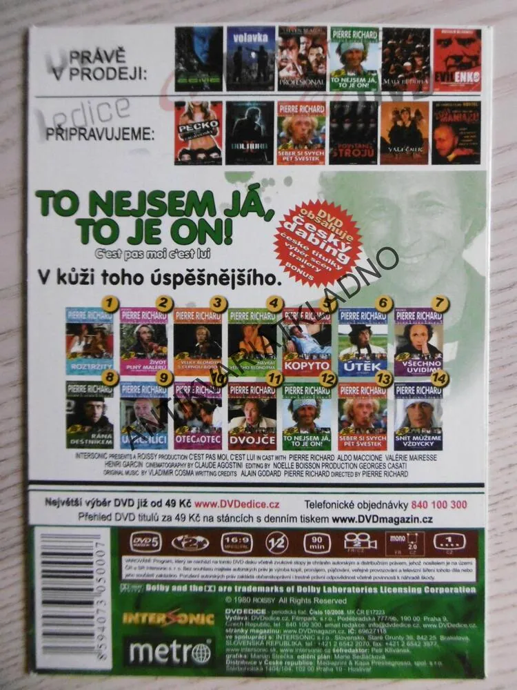 TO NEJSEM JÁ, TO JE ON!, DVD FILM