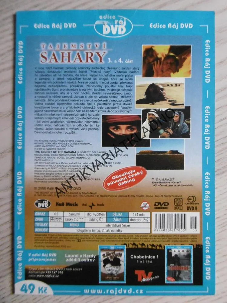 TAJEMSTVÍ SAHARY, 3. A 4. ČÁST, DVD FILM