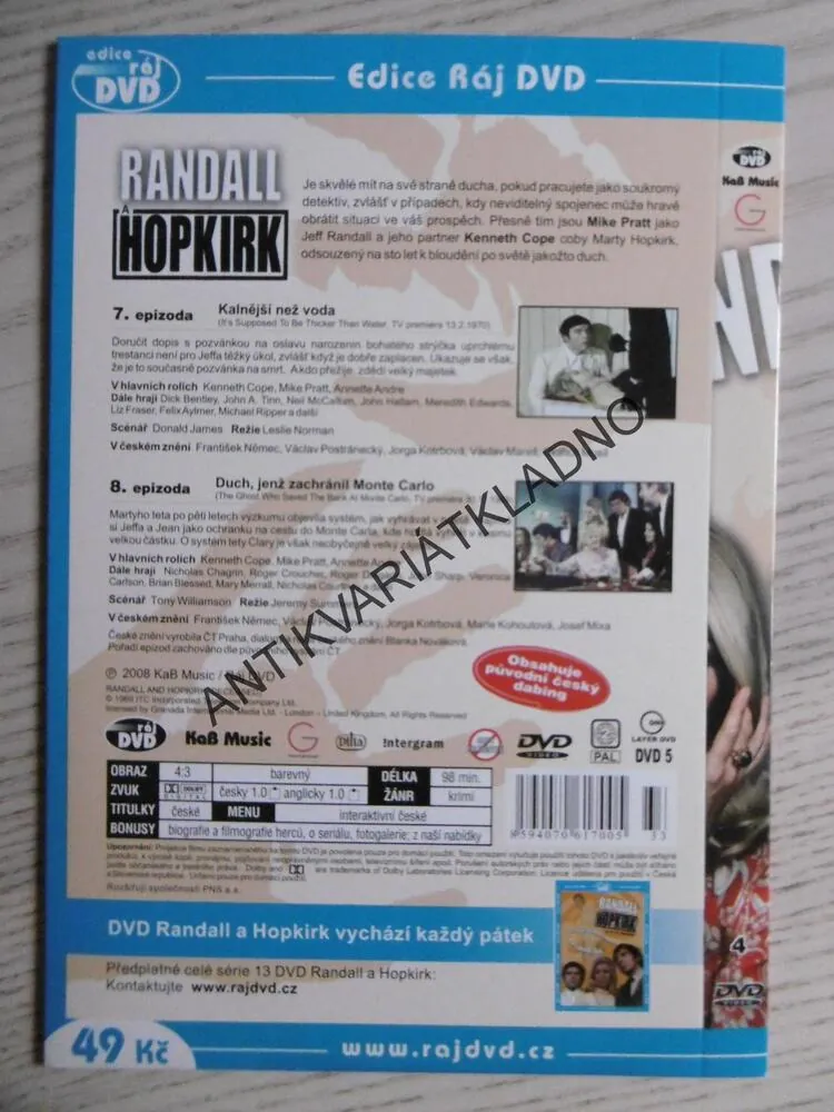 RANDALL A HOPKIRK, 7. A 8. EPIZODA, DVD FILM