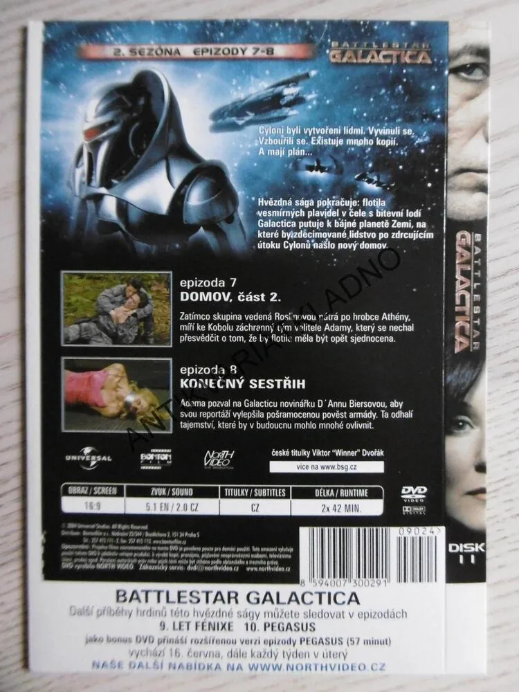 BATTLESTAR GALACTICA 2. SEZÓNA, 7-8 EPIZODA, DVD FILM