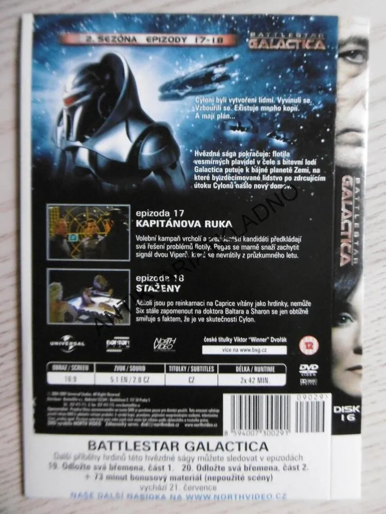 BATTLESTAR GALACTICA 2. SEZÓNA, 17-18 EPIZODA, DVD FILM