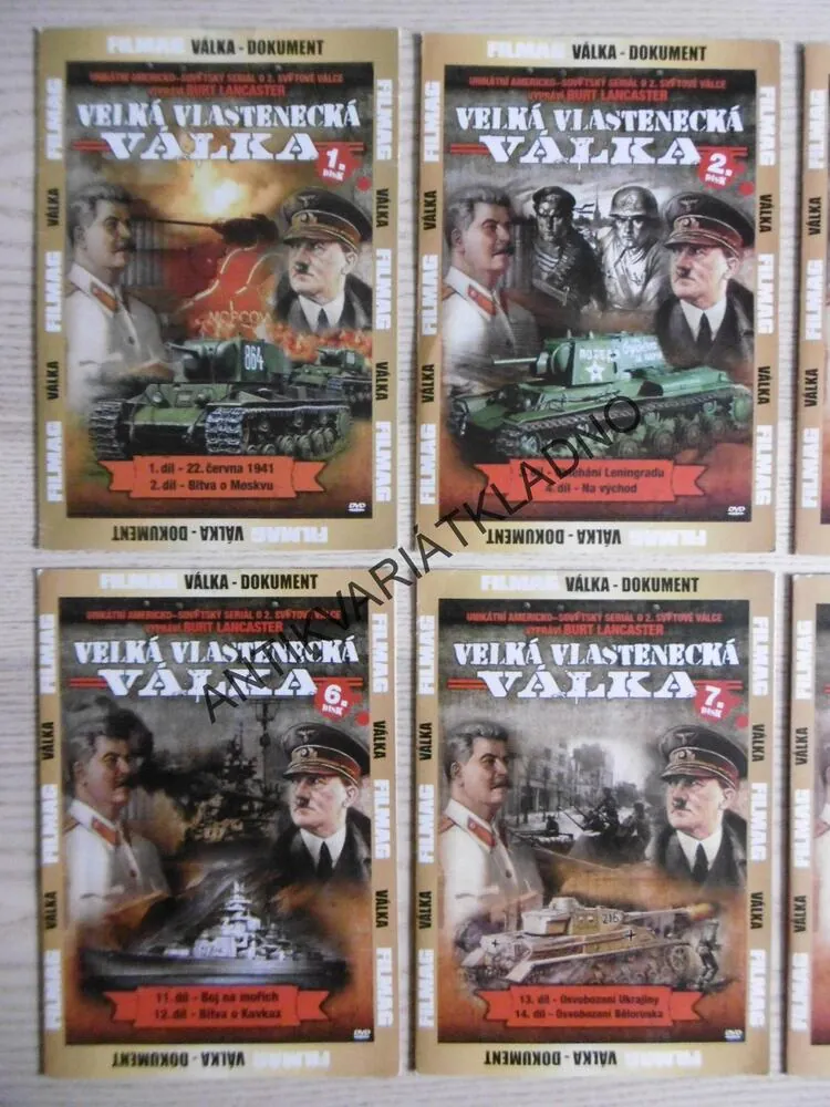 VELKÁ VLASTENECKÁ VÁLKA 1-10, DVD FILM DOKUMENT