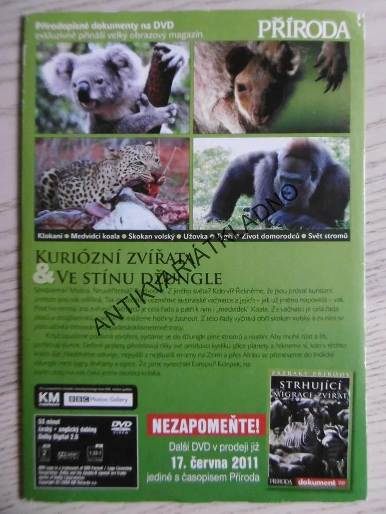 VE STÍNU DŽUNGLE, PODIVNÝ SVĚT AUSTRÁLIE, DVD FILM DOKUMENT