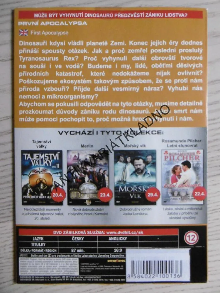 PRVNÍ APOKALYPSA, DOKUMENT DVD FILM