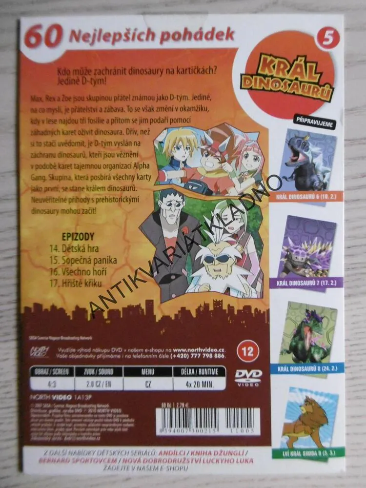 KRÁL DINOSAURŮ, DVD FILM 