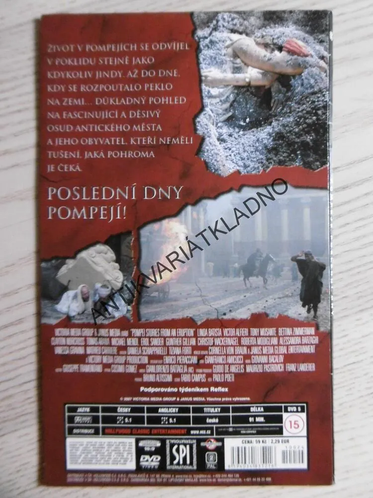 POMPEJE: POSLEDNÍ DNY, DVD FILM