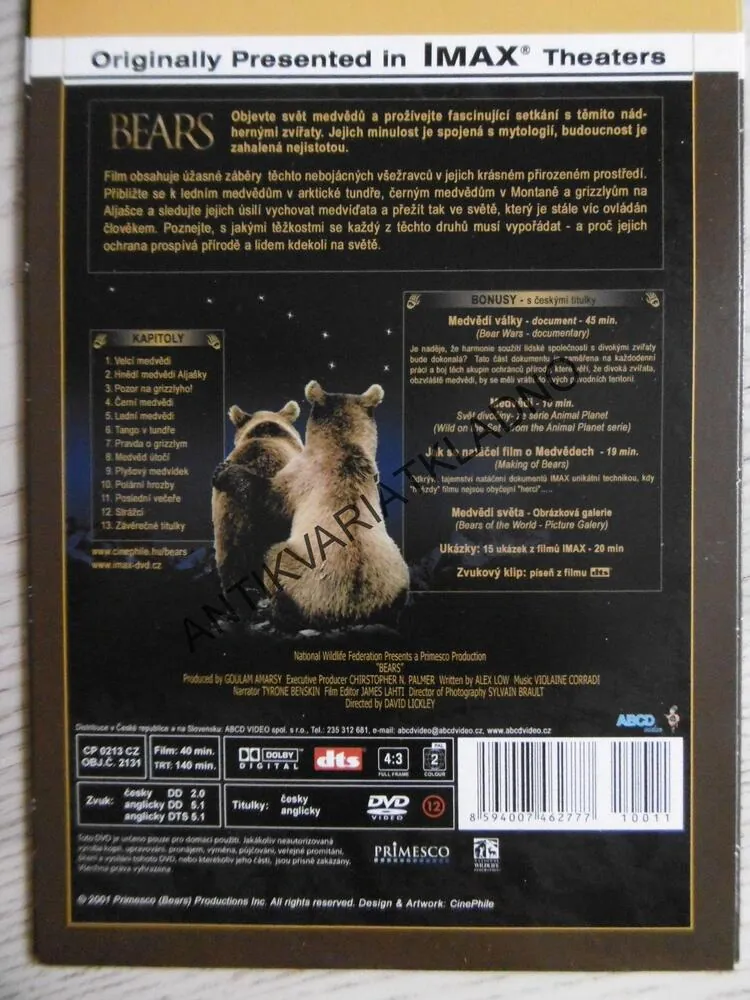 MEDVĚDI, DVD FILM DOKUMENT 11