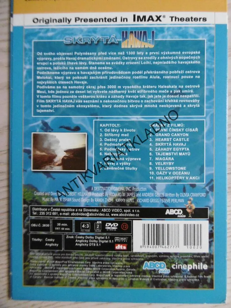 SKRYTÁ HAVAJ, DVD FILM DOKUMENT 20