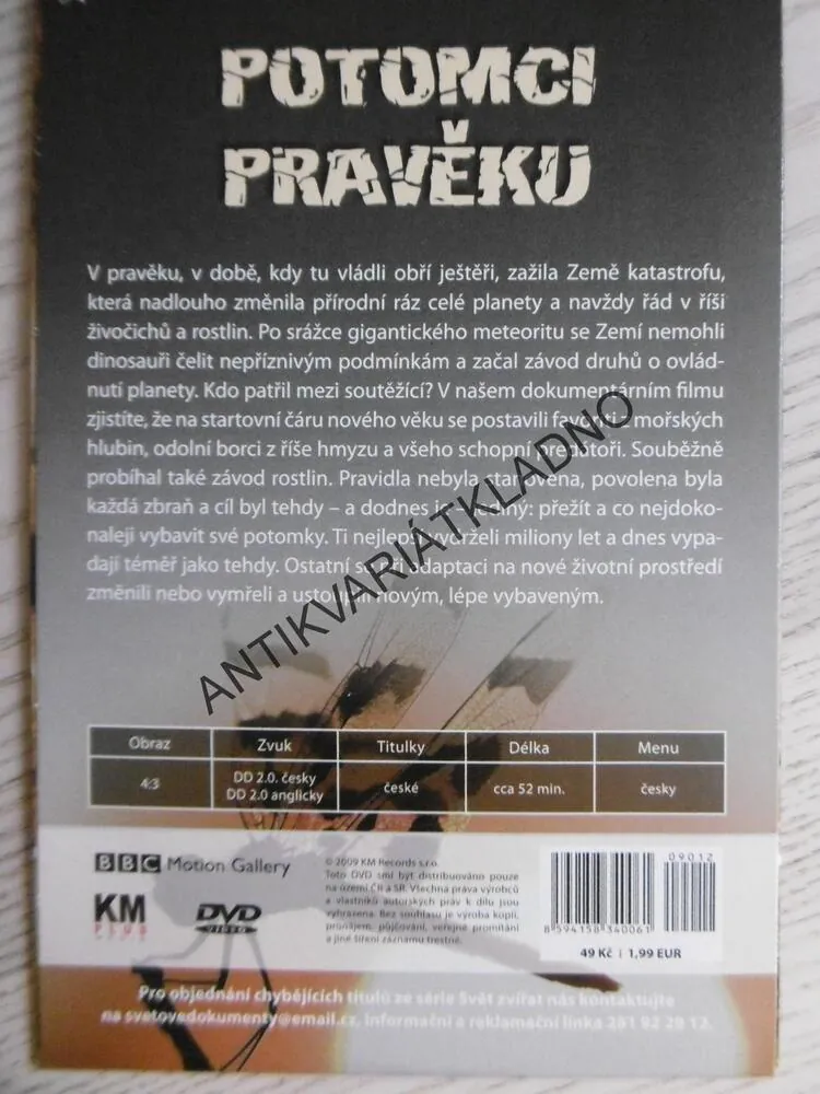 POTOMCI PRAVĚKU, DVD FILM DOKUMENT