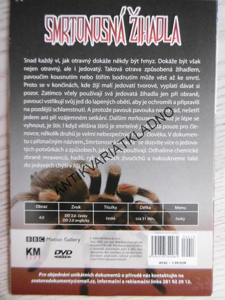 SMRTONOSNÁ ŽIHADLA, DVD FILM DOKUMENT