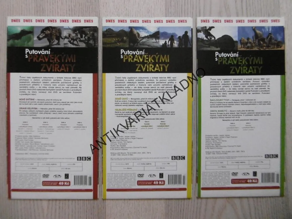 PUTOVÁNÍ S PRAVĚKÝMI ZVÍŘATY 1-3, DVD FILM DOKUMENT