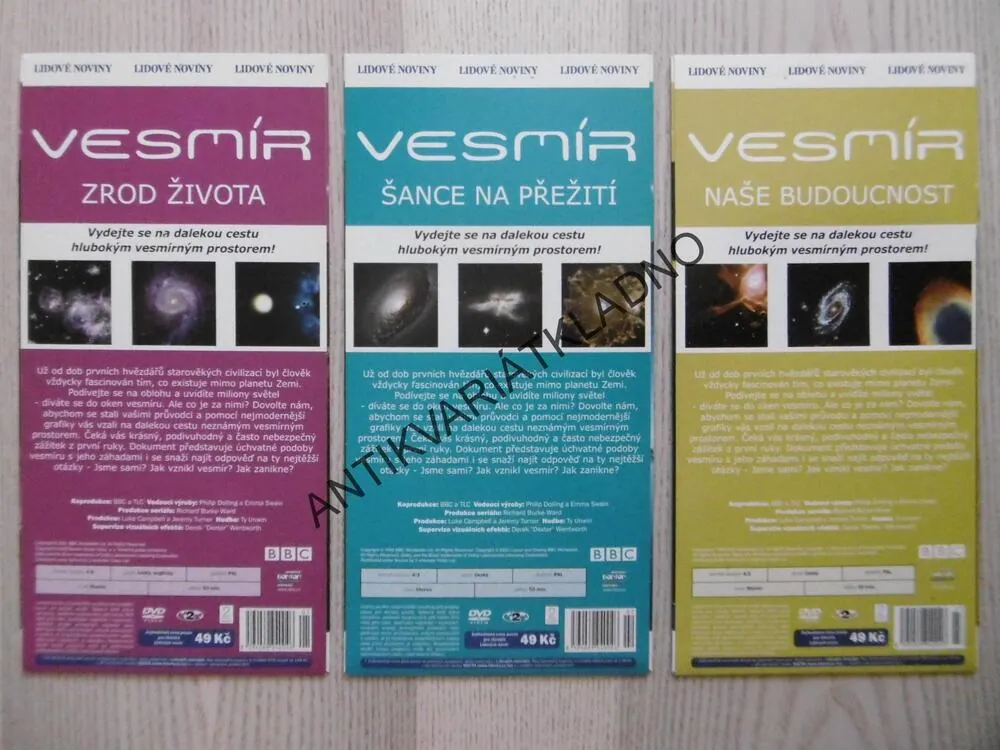 VESMÍR 1-3, DVD FILM DOKUMENT