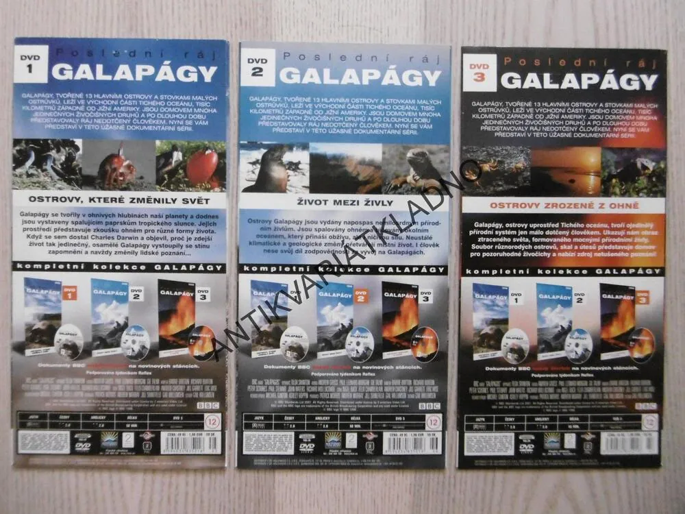 GALAPÁGY 1-3, DVD FILM DOKUMENT