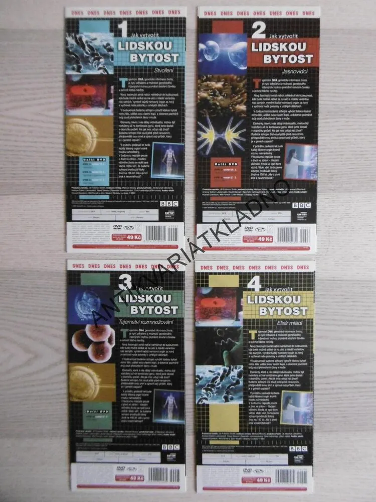 JAK VYTVOŘIT LIDSKOU BYTOST, 1-4., BBC, DVD FILM DOKUMENT