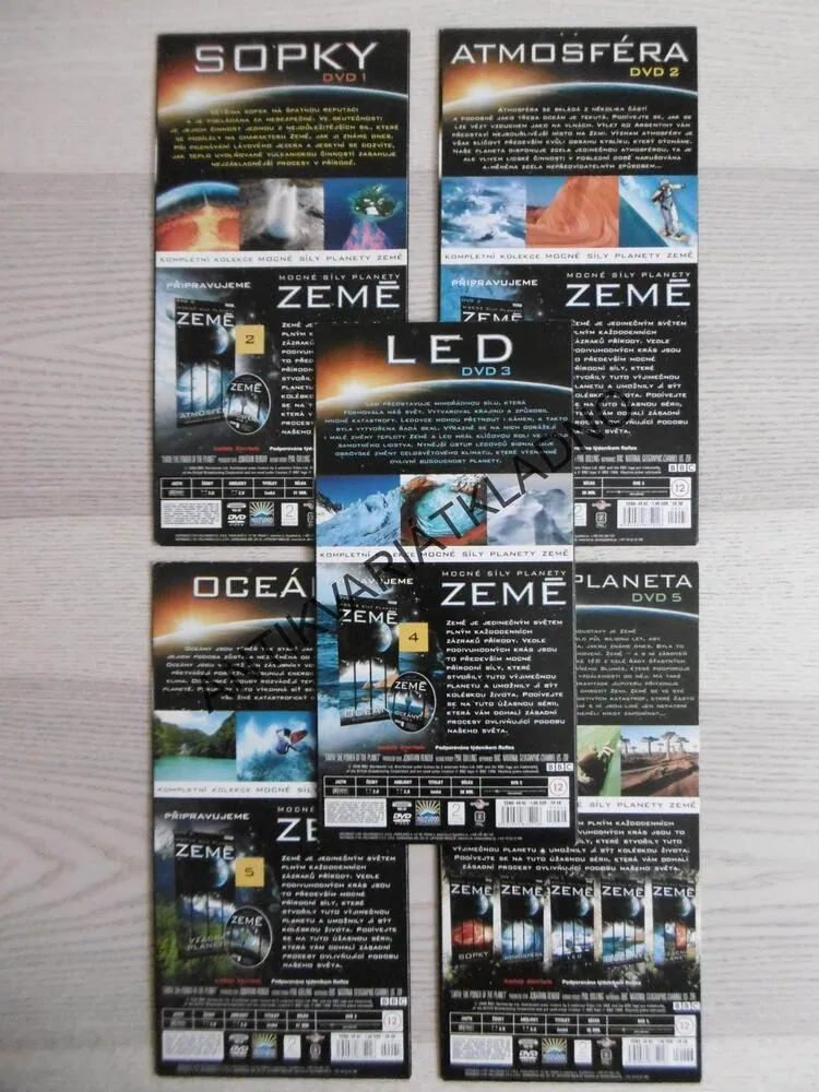 MOCNÉ SÍLY PLANETY ZEMĚ 1-5, BBC, DVD FILM DOKUMENT