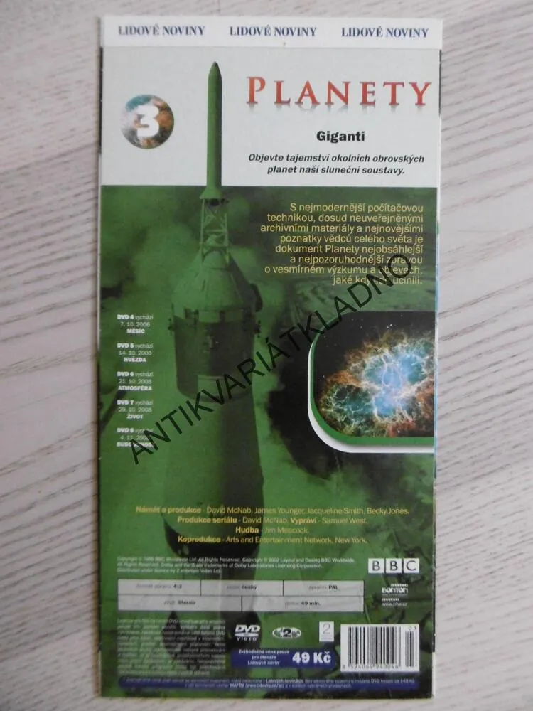 PLANETY 3, BBC, DVD FILM DOKUMENT