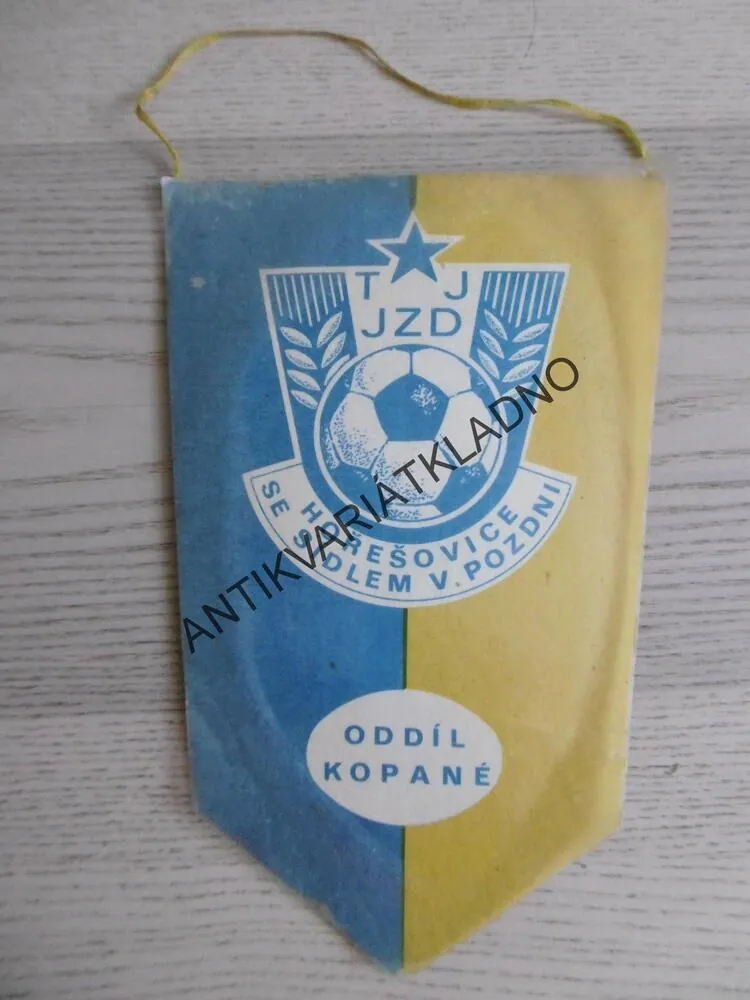 VLAJKA, VLAJEČKA - TJ JZD HOŘEŠOVICE, POZDEŇ, FOTBAL KOPANÁ, OKR. KLADNO